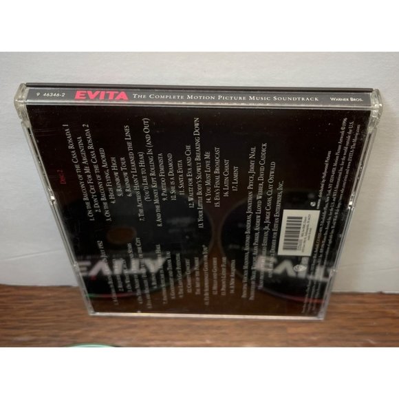 Evita Complete Motion Picture Music Soundtrack 2 CD Set 1996 BMG - Picture 5 of 6